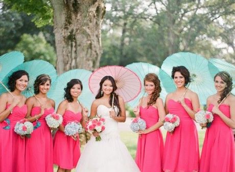 Vestidos de novia y sus damas