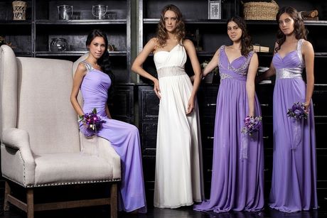 Vestidos lilas para damas de honor