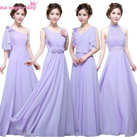 Vestidos lilas para damas de honor