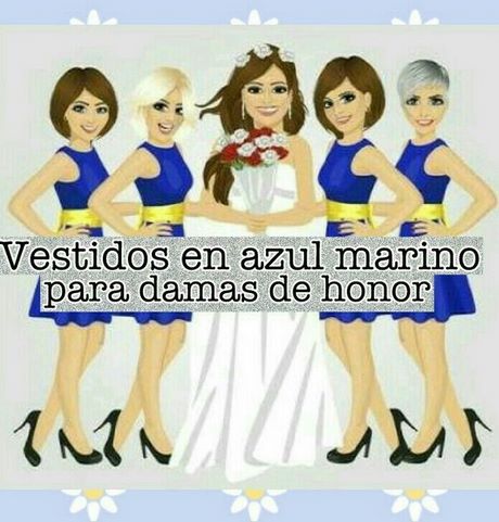 Vestidos para damas de honor azul