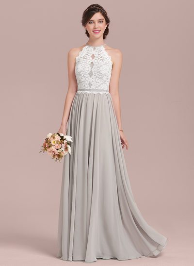 Vestidos para damas de honor color gris