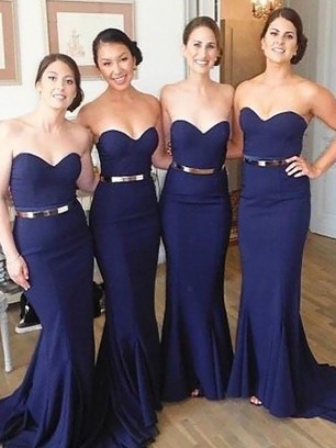 Vestidos para damas de honor en azul