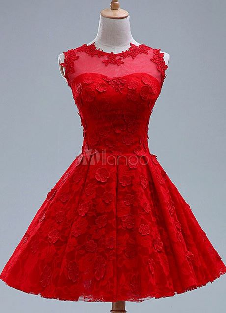 Vestidos rojos cortos para damas de honor