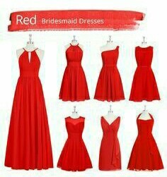 Vestidos rojos para dama de boda