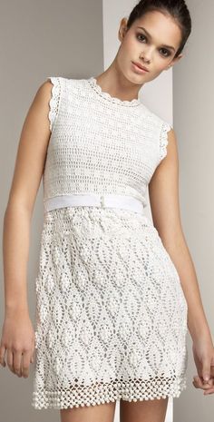 Vestido blanco crochet