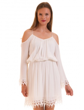 Vestido hippie blanco