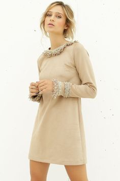 Vestido beige invierno