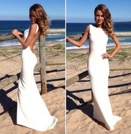 Vestido blanco liso