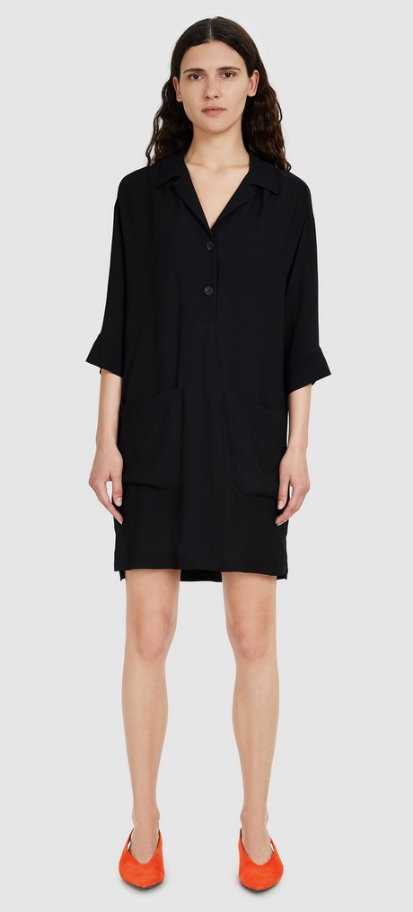 Vestido negro camisero