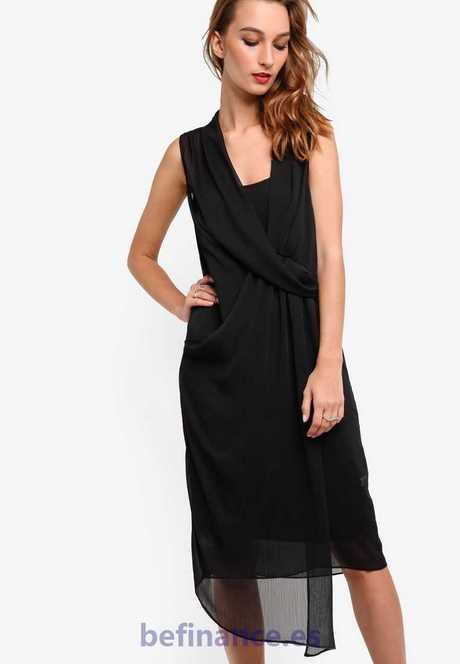 Vestido negro midi