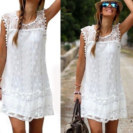 Vestido puntilla blanco