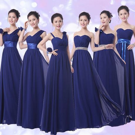 Vestidos de dama de honor azul