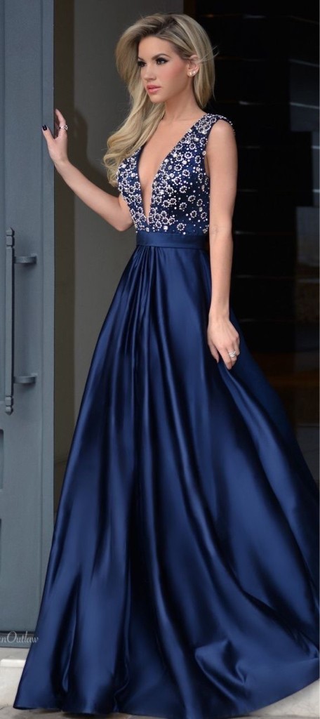 Vestidos de dama de honor azul