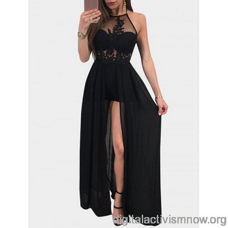 Vestidos de fiesta negro con encaje