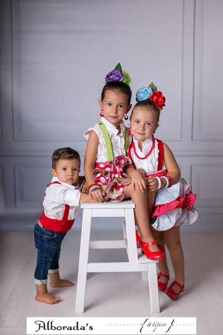 Faldas cortas de flamenca para niña