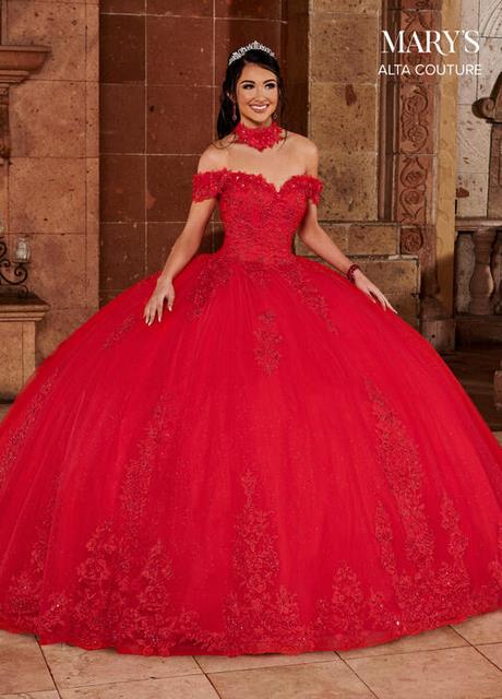 Red quince dresses