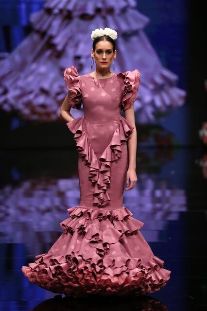 Traje flamenca rosa