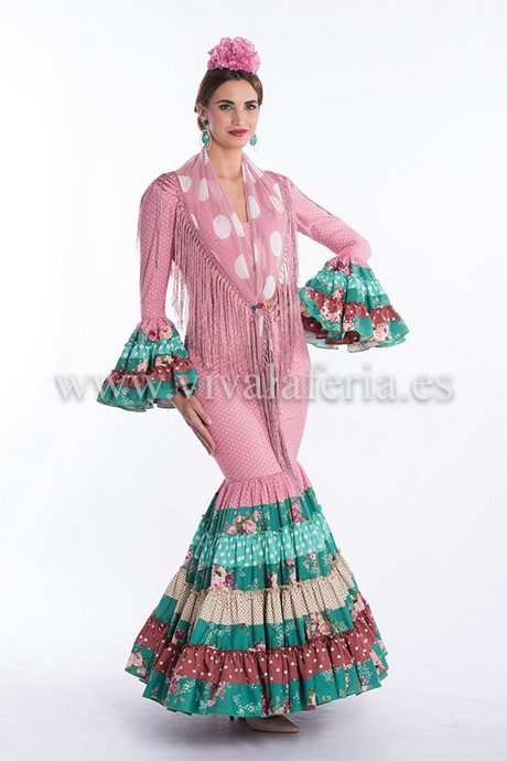 Traje flamenca rosa