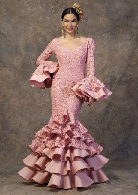Traje flamenca rosa