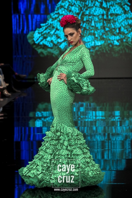 Traje flamenca verde