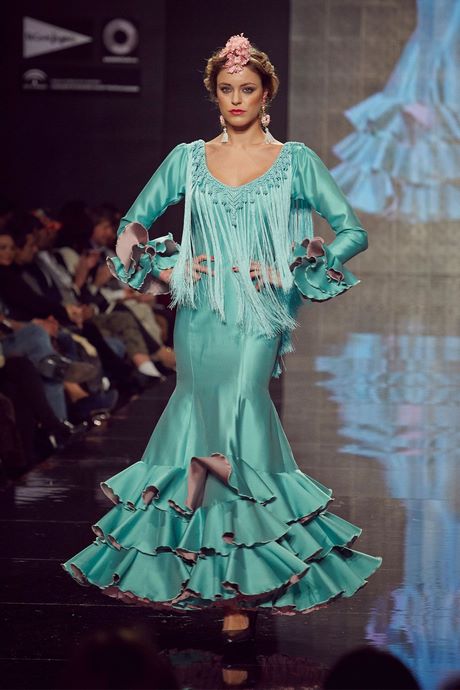 Traje flamenca verde