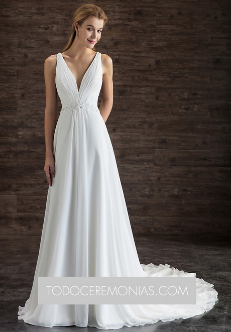 Vestido blanco corte imperio