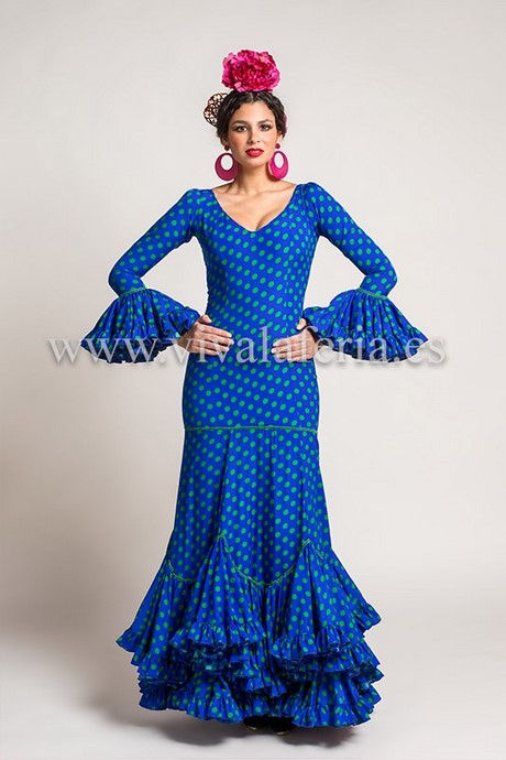 Vestido flamenca azul