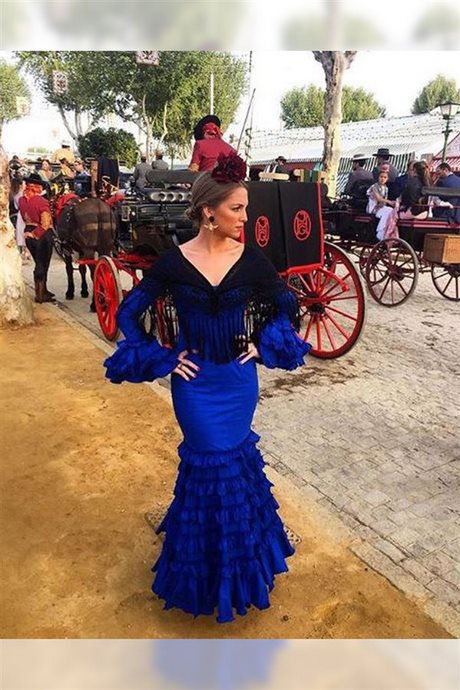 Vestido flamenca azul