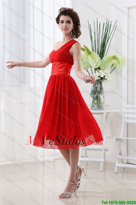 Vestido rojo corte imperio