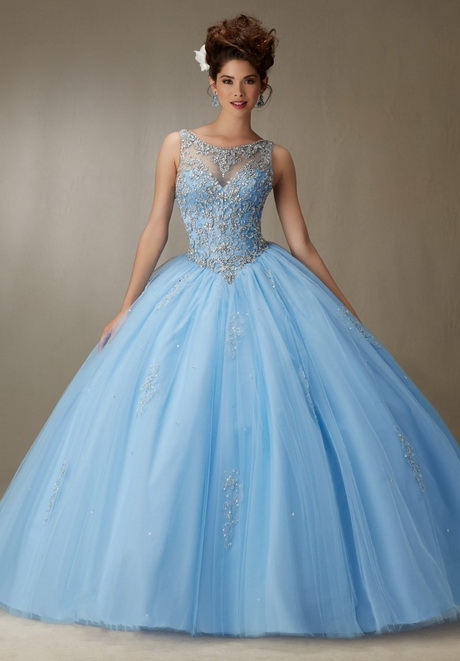 Baby blue quinceanera dresses