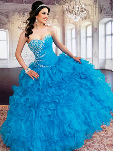 Blue dresses for quinceaneras