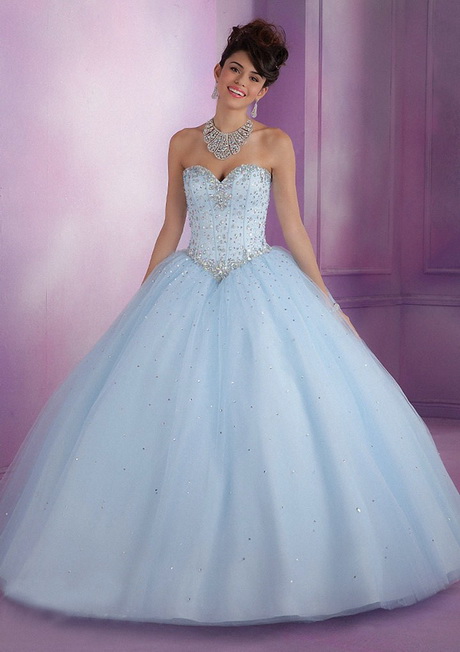 Light blue quinceanera dresses