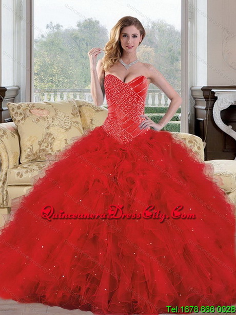 Quinceanera dresses red