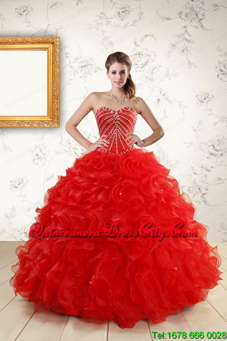 Quinceanera dresses red