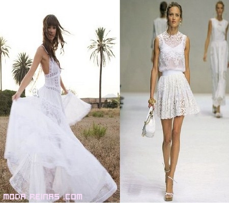 Vestidos blancos a la moda