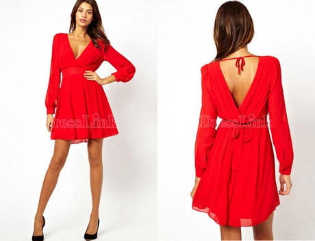 Outfit vestido rojo