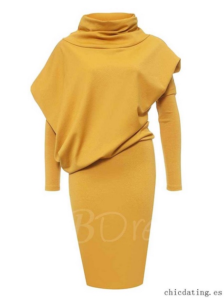 Vestido amarillo manga larga