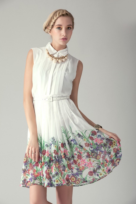 Vestido blanco flores