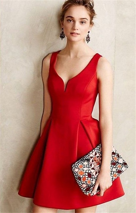 Vestido boda rojo corto