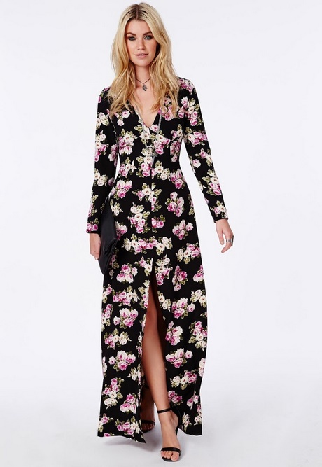 Vestido flores largo