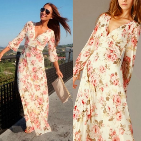 Vestido flores largo