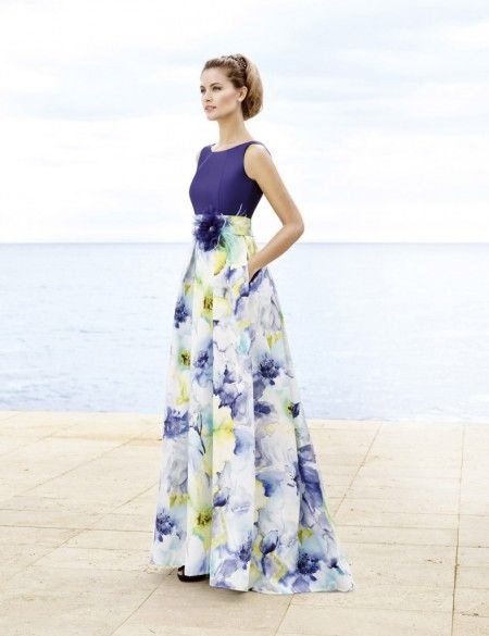 Vestido flores largo