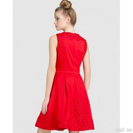 Vestido guipur rojo
