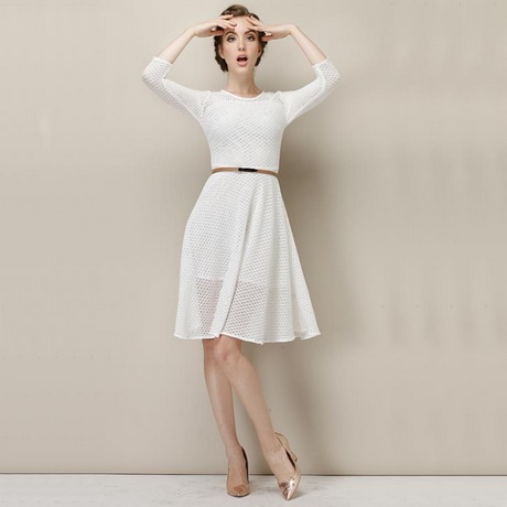 Vestido manga larga blanco