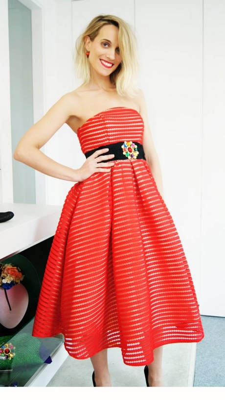 Vestido midi rojo