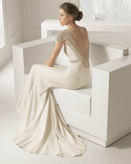 Vestido novia sencillo elegante