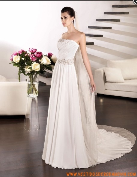 Vestido novia sencillo elegante