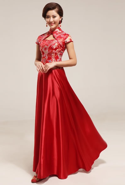 Vestido rojo chino