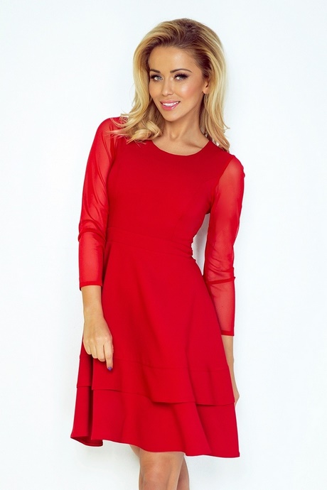 Vestido rojo con vuelo