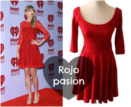 Vestido rojo con vuelo